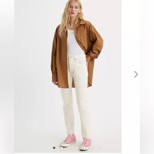 NWOT Levi's® Premium 501® ORIGINAL FIT WOMEN'S JEANS White Size 30x30